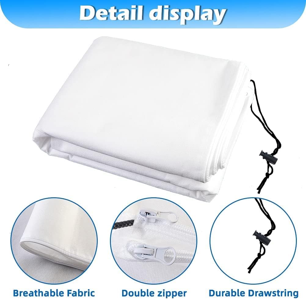 Homimp Frost Protection for Trees, 2Pack Large Plant Covers 2.06oz 75" x 85" Warm Reusable Tree Cover Bags w/Dual-Sided Zipper & Drawstring for Winter Frost Shrub & Tree Jacket Cover