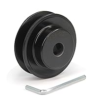 Vista 14 de Zeberoxyz AK28 - Poleas de banda de ranura única, 2.8 pulgadas de diámetro exterior de 5/8 pulgadas, polea de correa en V de hierro fundido