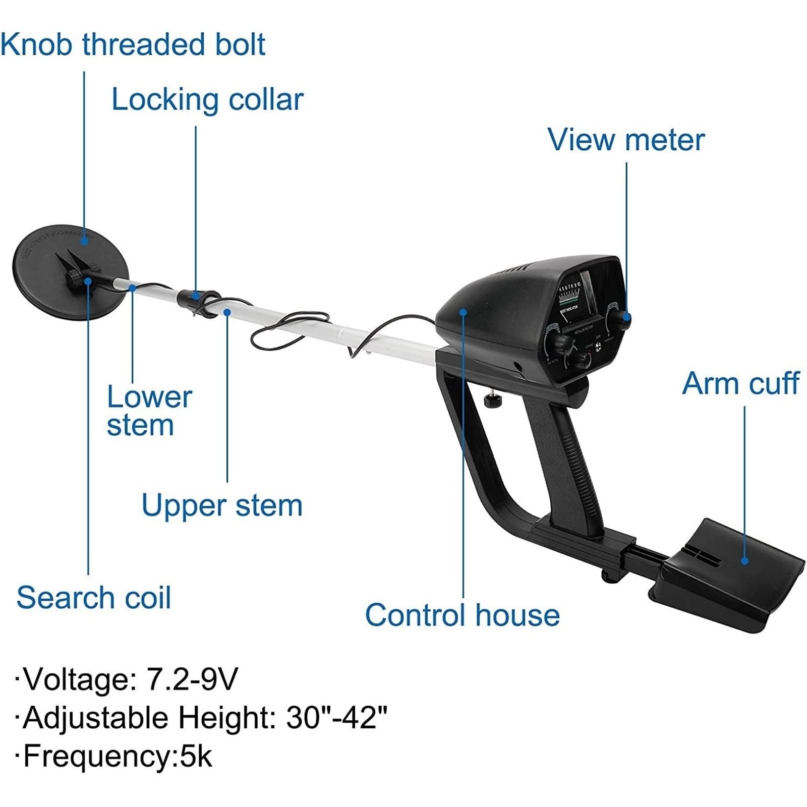 Metal Detector Gold Pinpointer Rilevatore Di Oro Sotterraneo Rilevatori Radar Tesori Ad Alta Sensibilità Rilevamento Sensibile Precisione(Suit 4)