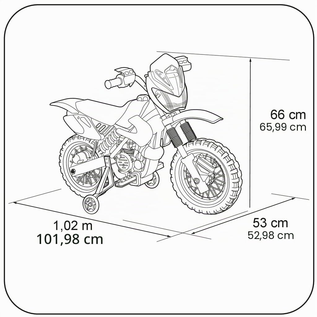 Feber Moto Cross 400F, moto elettrica, un posto, 6V, con batteria e caricbatteria, per bambini e bambine dai 3 anni, Famosa 800011250