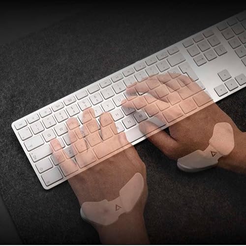 DELTAHUB Carpio 2.0: reposamuñecas ergonómico para teclado, soporte para el túnel carpiano, alivia el dolor, antifatiga, fácil de deslizar, elegante, ordenador de oficina, portátil, juegos, pequeño, negro