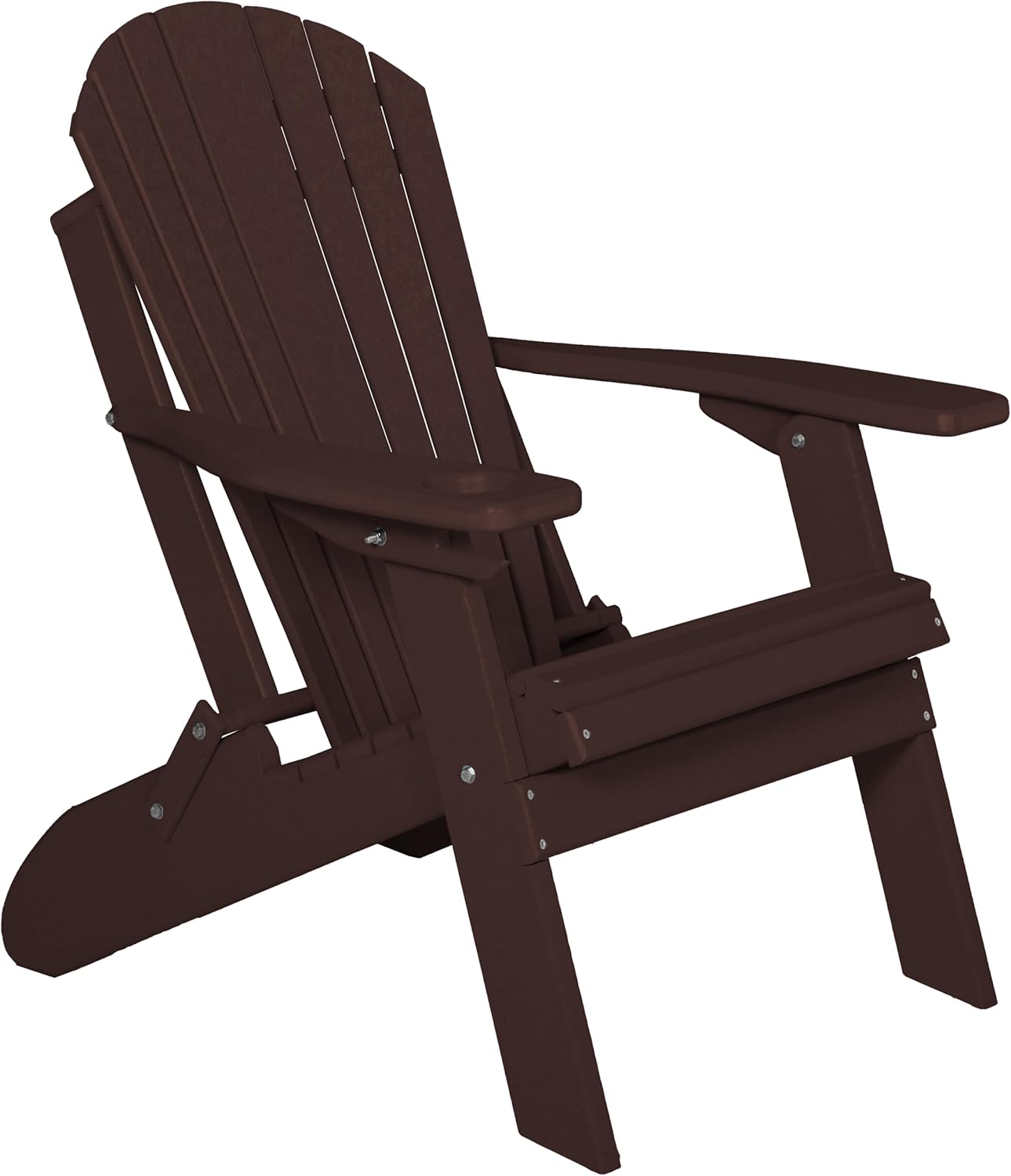 Furniture Barn USA Poly Folding Adirondack Chair with Smart Phone Holder, Bright Purple