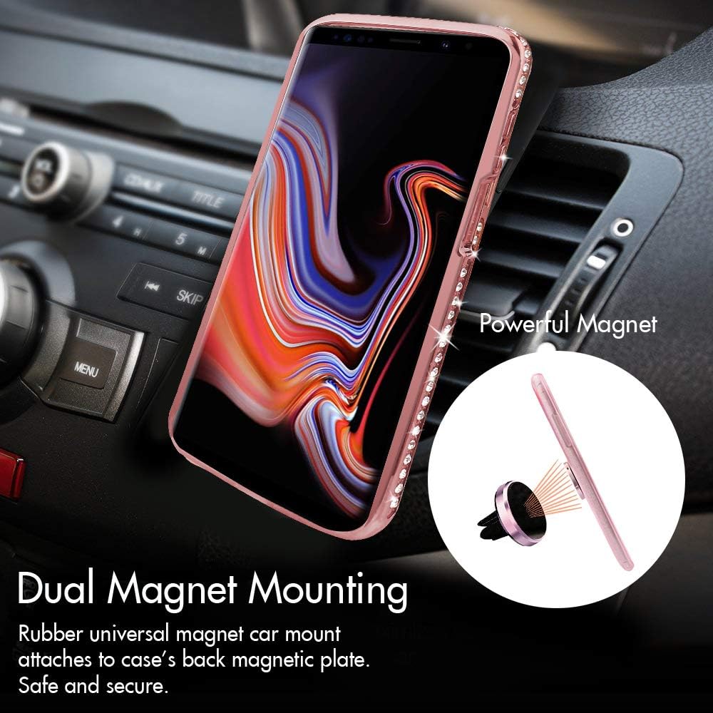 Silverback Moto Z3 Case,Moto Z3 Play Case, Moving Liquid Holographic Sparkle Glitter Case with Kickstand, Bling Diamond Rhinestone Bumper with Ring Stand Slim Protective Motorola Z Play (3D Gen) -RD