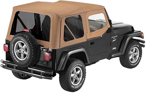 Miniatura 2 de Bestop 7912401 - Tela de vela negra de repuesto A-Top para 1997-2002 Wrangler TJ Wpuertas de fábrica de acero inferior
