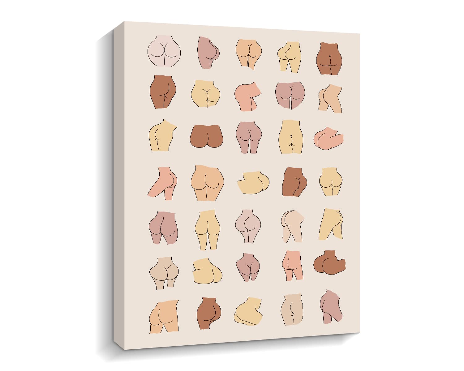 ARTINME Funny Bathroom Wall Art Boho Bathroom Wall Decor Bathroom Canvas Artwork Ready to Hang Home Bathroom Downstairs Loo Decor 11X14 INCH