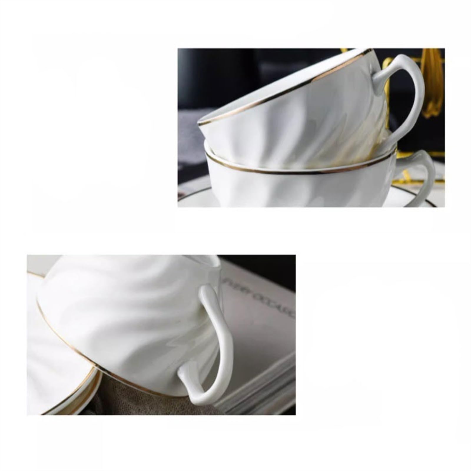 Kubek do kawy Angielskie lekkie luksusowe ceramiczne filiżanki do kawy domowa popołudniowa herbata filiżanki do herbaty kwiatowej zestaw łyżek i spodków Filiżanka do herbaty