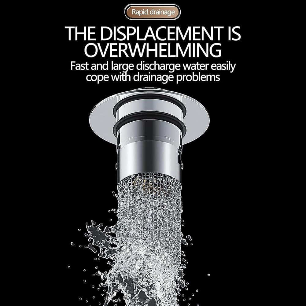 Bouchon Anti-cheveux Pour évier - Filtre Lavabo Salle De Bain/cuisine - Installation Facile Sans Outil