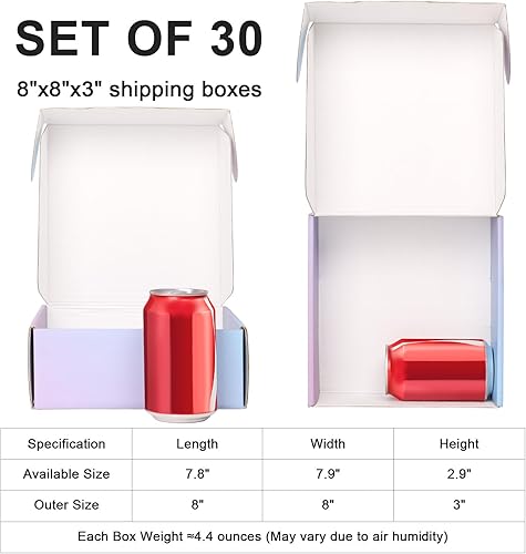 Miniatura 178 de Cajas de envío pequeñas de 6 x 4 x 2 pulgadas para pequeñas empresas, paquete de 30 cajas de correo moradas, caja de embalaje de cartón corrugado