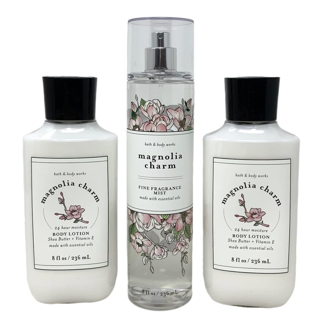 Bath and Body Works Magnolia Charm 3 Piece Set Fine