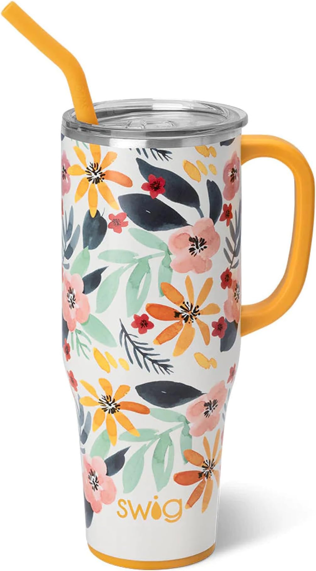 Swig Life 40oz Mega Mug, 40 oz Tumbler with Handle and Straw, Cup Holder Friendly