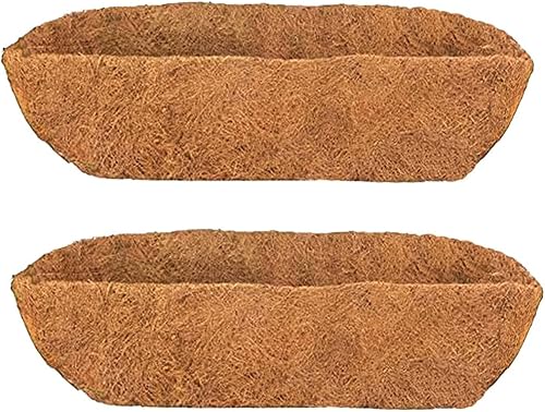 HHTHH 2 piezas de forro de coco de 24 pulgadas para pared, revestimiento de coco reemplazable para caja de ventana, cestas de flores de cerca