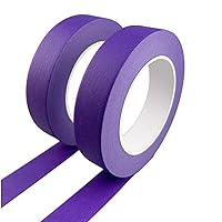Vista 9 de Cinta de Enmascarar Azul, 1 Pulgada x 55 Yardas, 2 Rollos, Cinta de Pintores para Pintura, Hogar, Oficina, Papelería Escolar, Artes, Manualidades