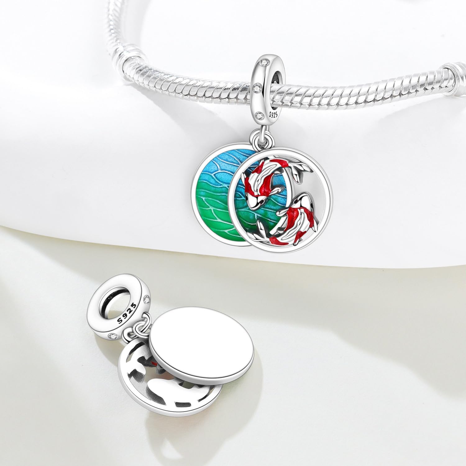 Sea Turtle 925 Sterling Silver Charms for Bracelets and Necklace Dangle Pendants Starfish Seashell Dolphin Shark Mermaid Bead Jewelry Present for Women Family Friends - Image 2