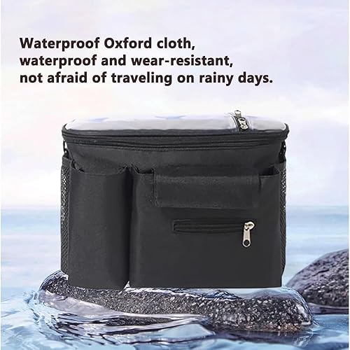 Miniatura 2 de Organizador universal para cochecito, con gancho para cochecito, se adapta a cochecito como Uppababy, Baby Jogger, Britax, BOB, paraguas y cochecito