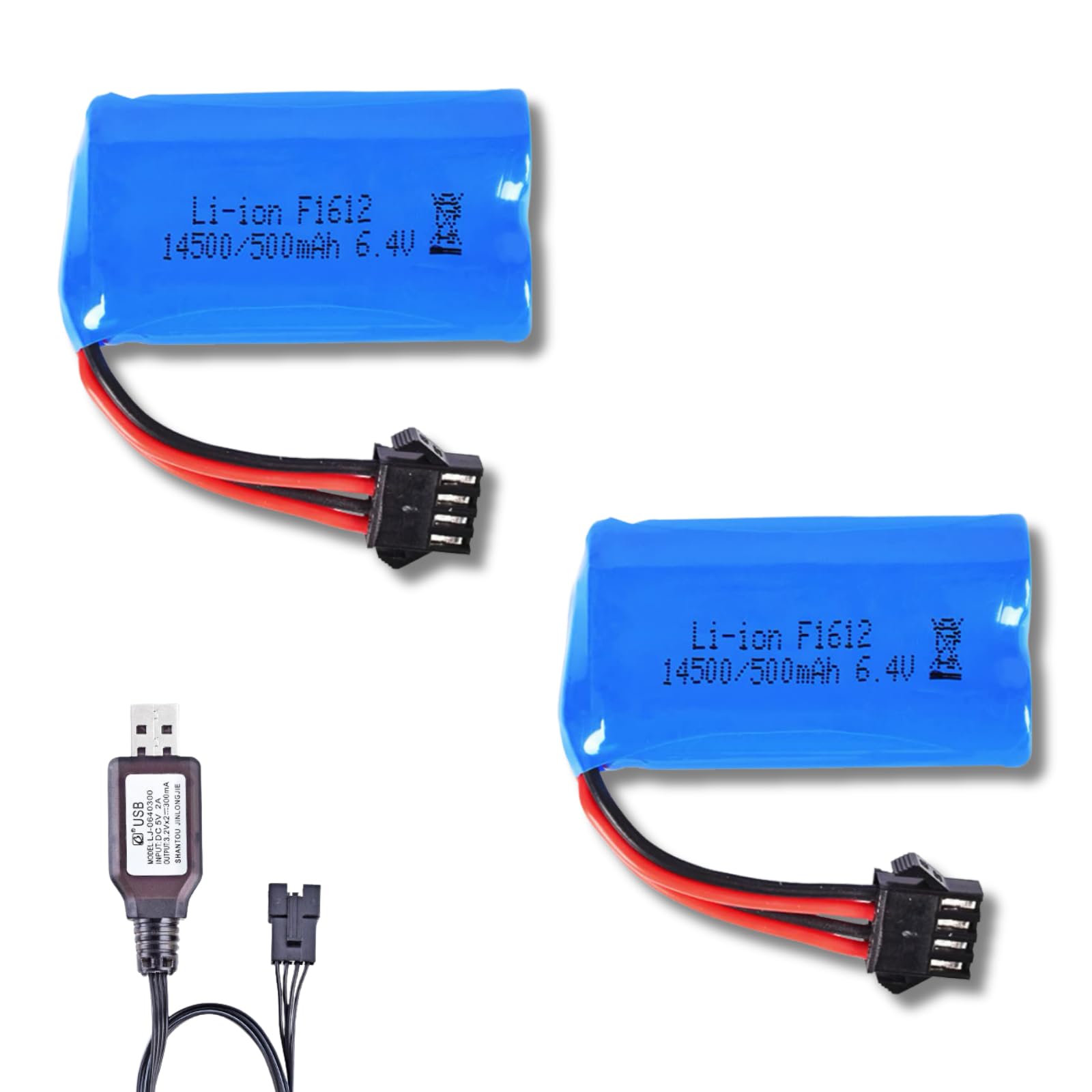 Lot De 2 Batteries Li-Ion Rechargeables 15C Sm-2P 3,7 V 1200 Mah Avec Lot De 2 Batteries Li-Ion Rechargeables 15C Sm-2P 3,7 V 1200 Mah Avec