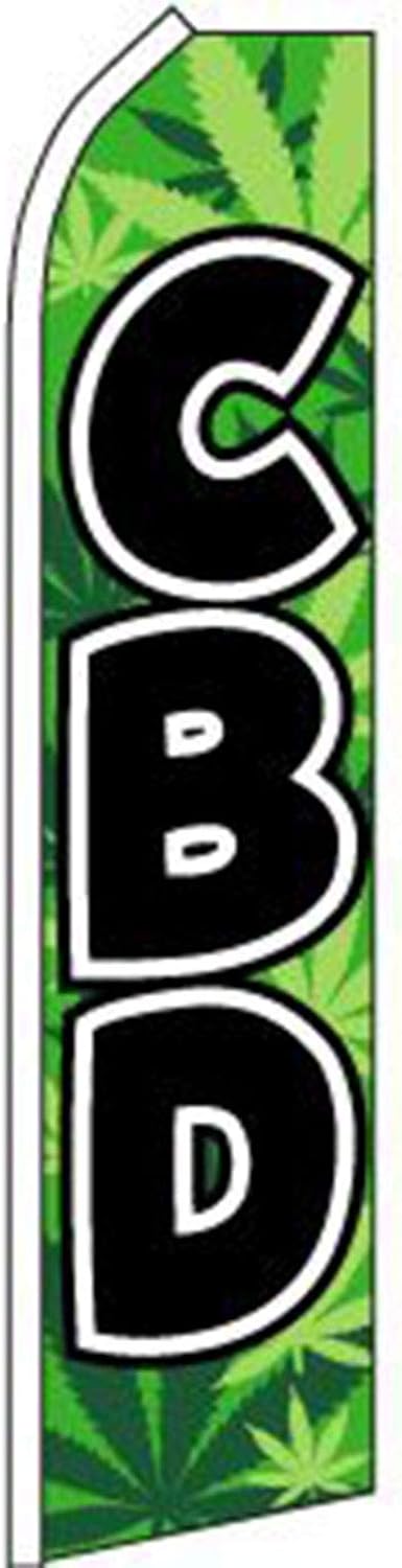 NEOPlex -"CBD" 12-Foot Swooper Feather Business Flag (Flag ONLY)