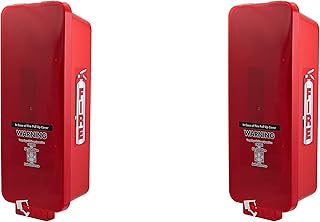 2 Pack! Red Surface-Mounted Fire Extinguisher Cabinet with Red Pull-Cover for 10 lb. Fire Extinguisher Box Outdoor Fire Cabinet Mounted Extinguisher Cabinet Fire Extinguisher Cover