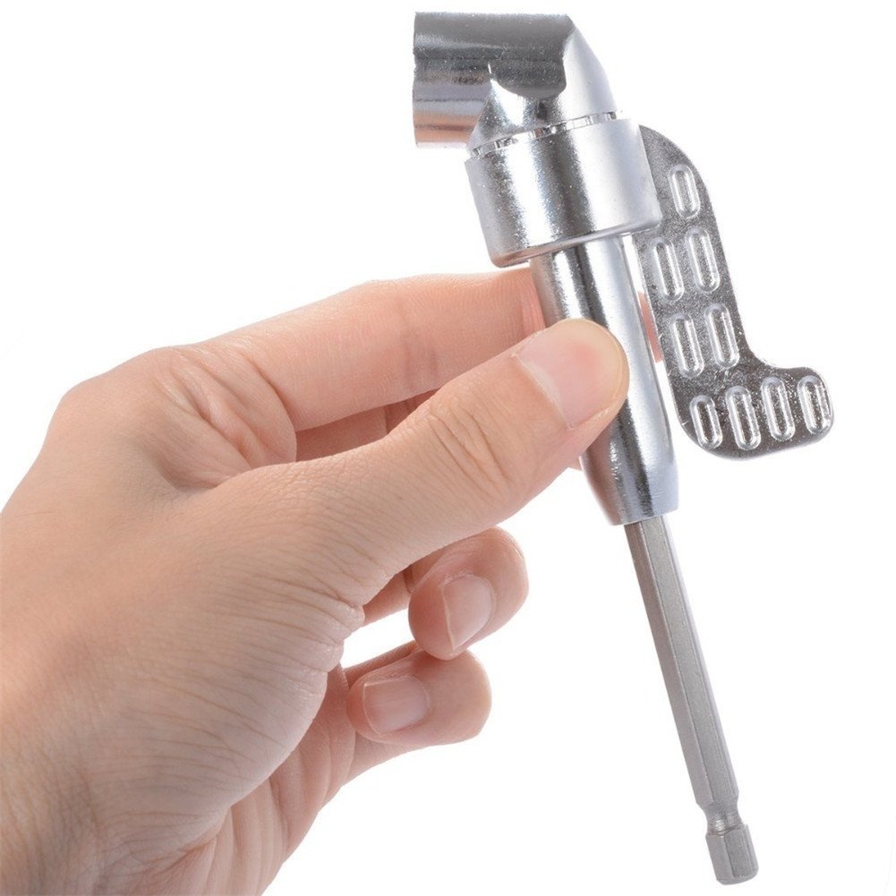 GS 1/4 inch Power Drill Tool 105 Degree Right Angle Driver Hex Magnetic Screwdriver Angled Bit Holder