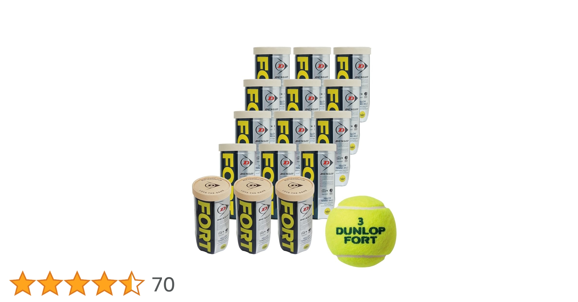 DUNLOP FORT イエローテニスボール 2個入り× 20缶 150-008 テニスボール FORT イエロー 120球 - 大阪府泉大津市
