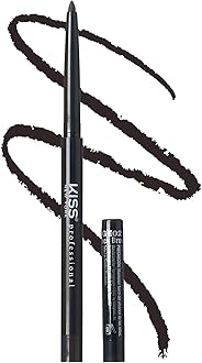 KISS NEW YORK Pro Intense Gel Eyeliner with Built-in Sharpener, Waterproof, Smudge-proof, Long Lasting Gel Eyeliner Pencil (Black Brown)