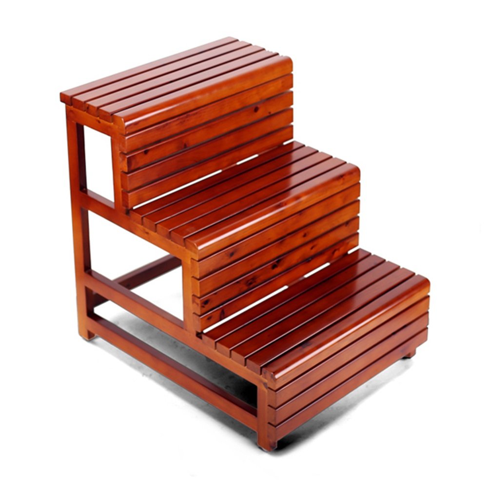 stools Household Ladder Solid Wood Three-step Ladder Stool Dual-use Ladder Stool Steps Foot Stool Deng Deng