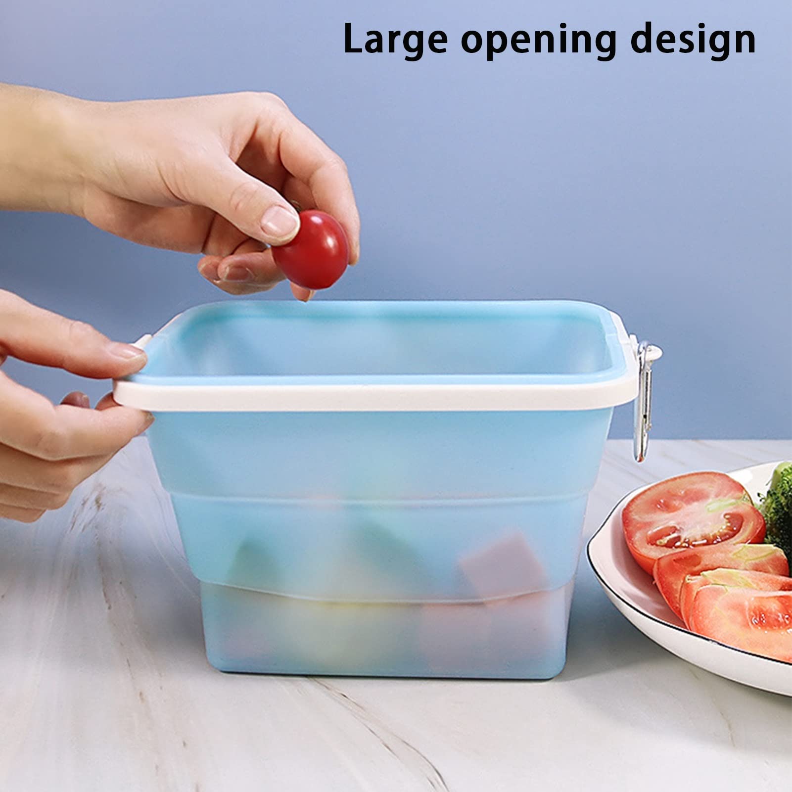 Bolsa de almacenamiento de alimentos reutilizable Grueso de la bolsa de mantenimiento de fresco hermético Organizador de congelador a prueba de fugas Aproductos de silicona Baggies for niños Sandwich