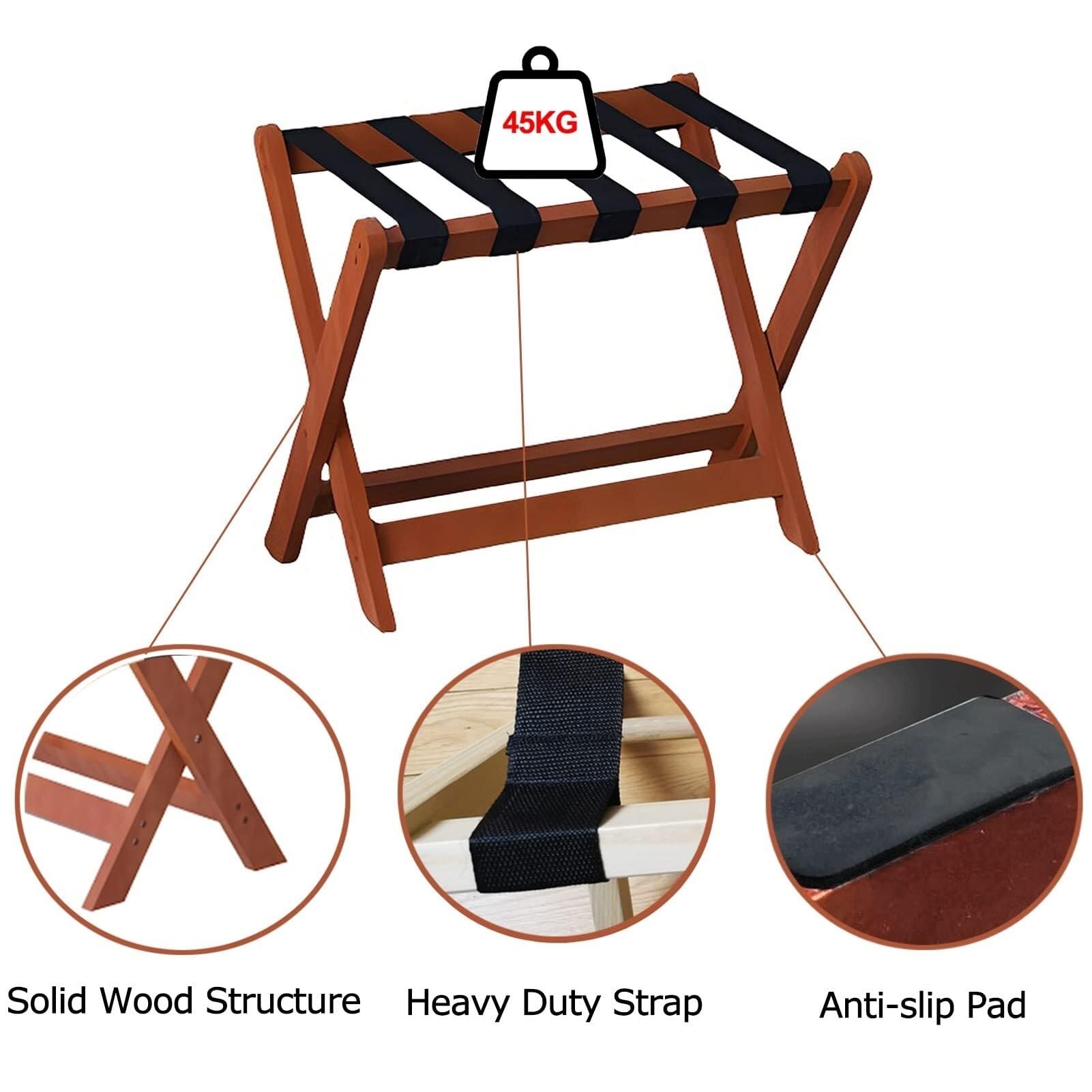 Amazon.com: LUHCUJEI Solid Wood Suitcase Stand Living Room