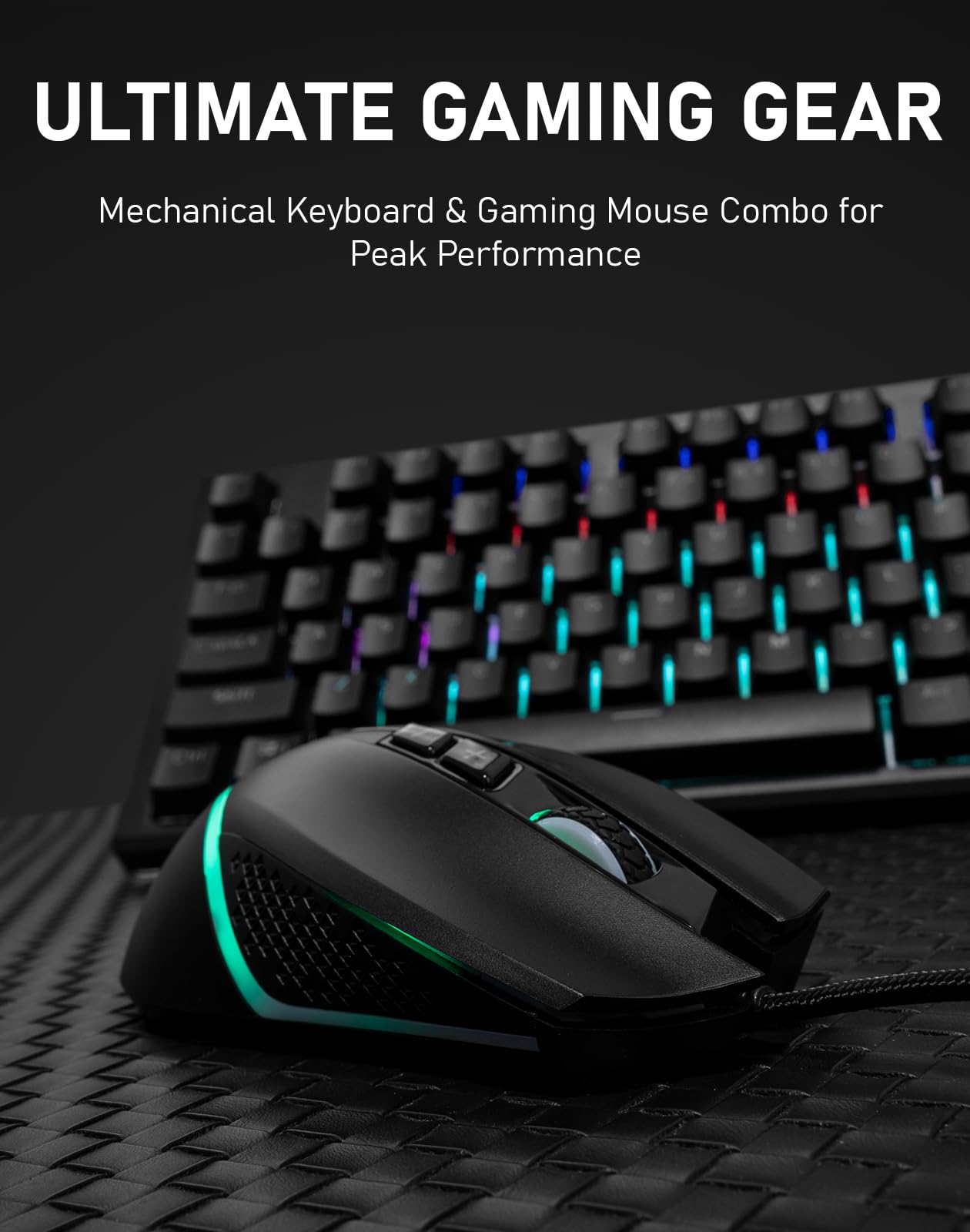 Tastiera meccanica da gioco RGB, 87 tasti, design TKL, retroilluminata con diverse modalità di illuminazione, cavo USB, tempo di risposta rapido per PC, laptop, console di gioco