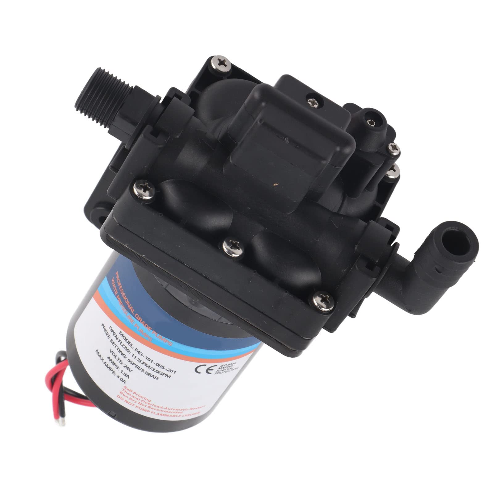 Fafeicy 12V Pompa Wodna do Kampera, 11,3 L/min Automatyczne Ponowne