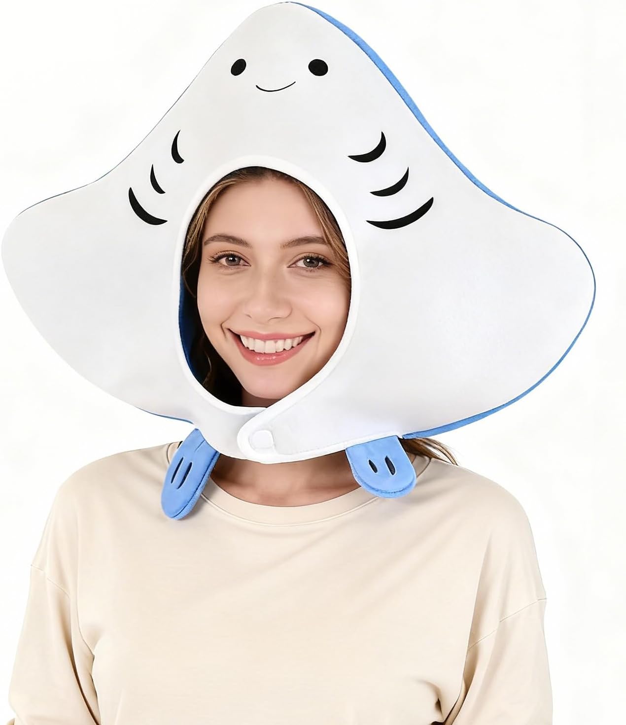 Devil Fish Hat,Cute cartoon style,Marine animal role-playing headwear,Ocean Animal Role Playing Theme Party props - Image 2