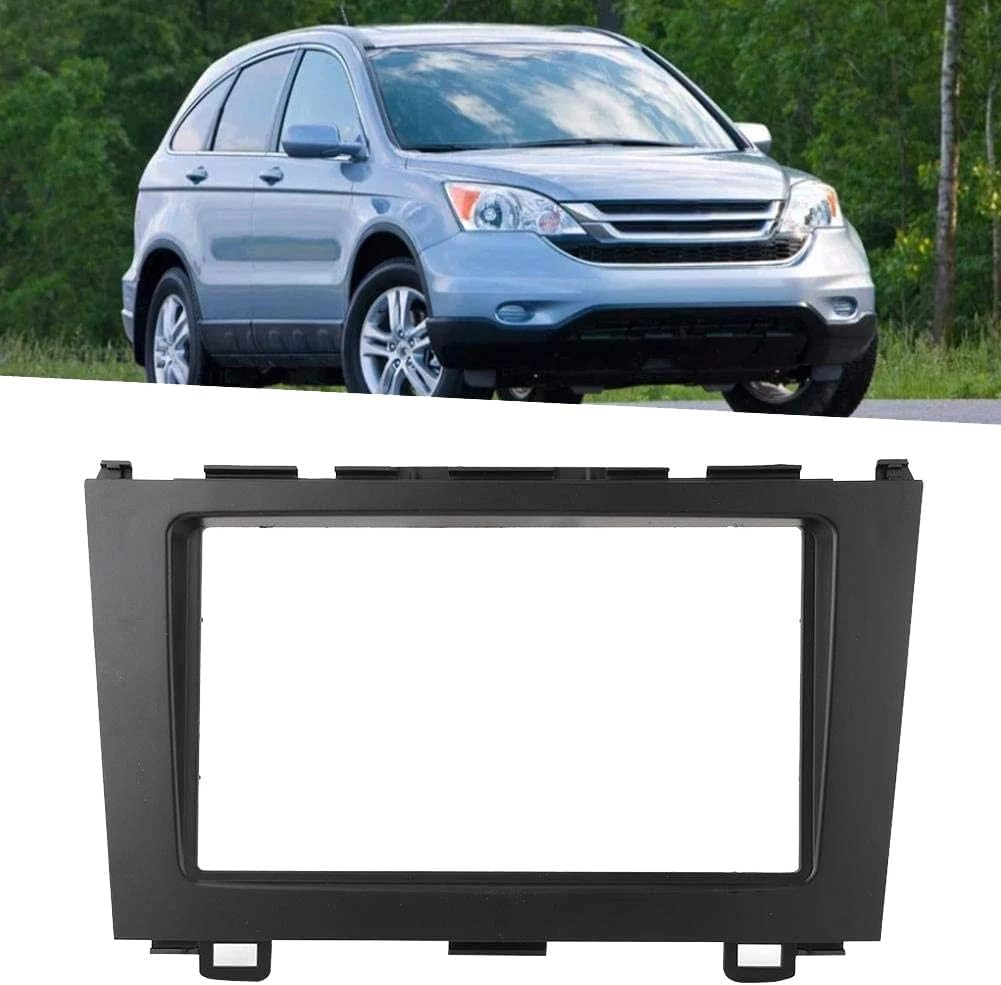 YuYue Radio Stereo Panel for Honda CRV 2007-2012 2 Din Car Radio Frame Fascia Panel DVD Stereo CD Panel Dash Mount Refit Installation Trim Kit Frame (Black)