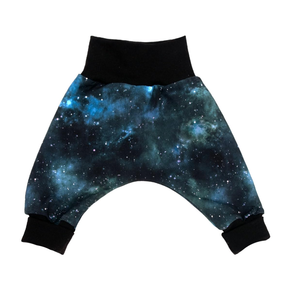 "SÜSSE ZWERGE" Pumphose "Galaxy" - aus French Terry - Geschenk Geburt Babyparty - handmade in Deutschland - Öko Tex Zertifizierte Stoffe