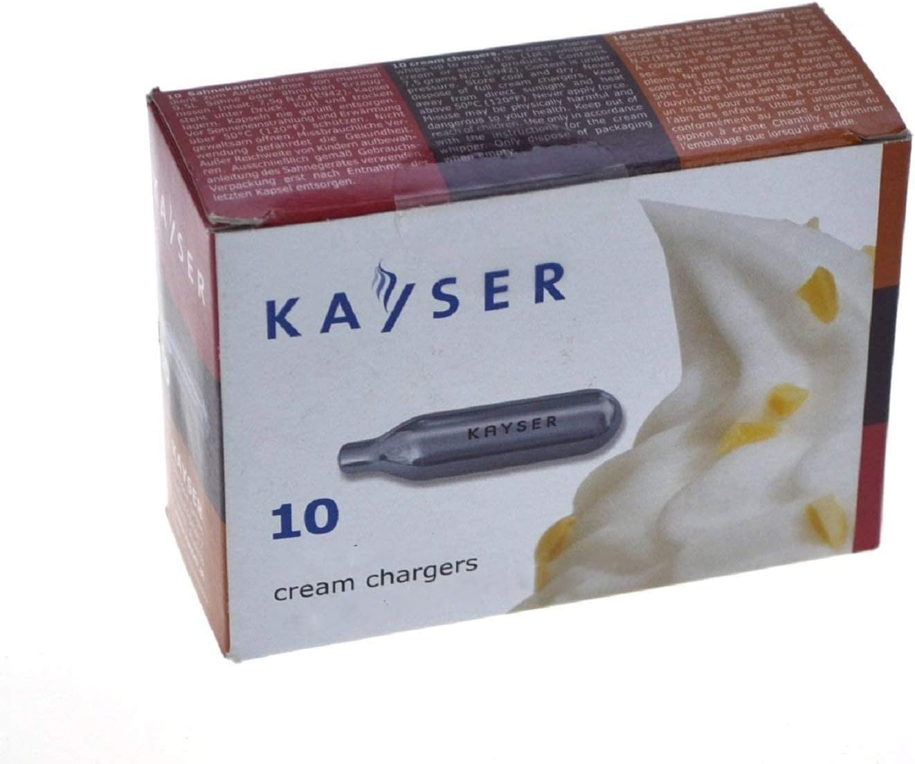Godskitchen Stainless Steel Cream Charger, Silver (Pack of 10)