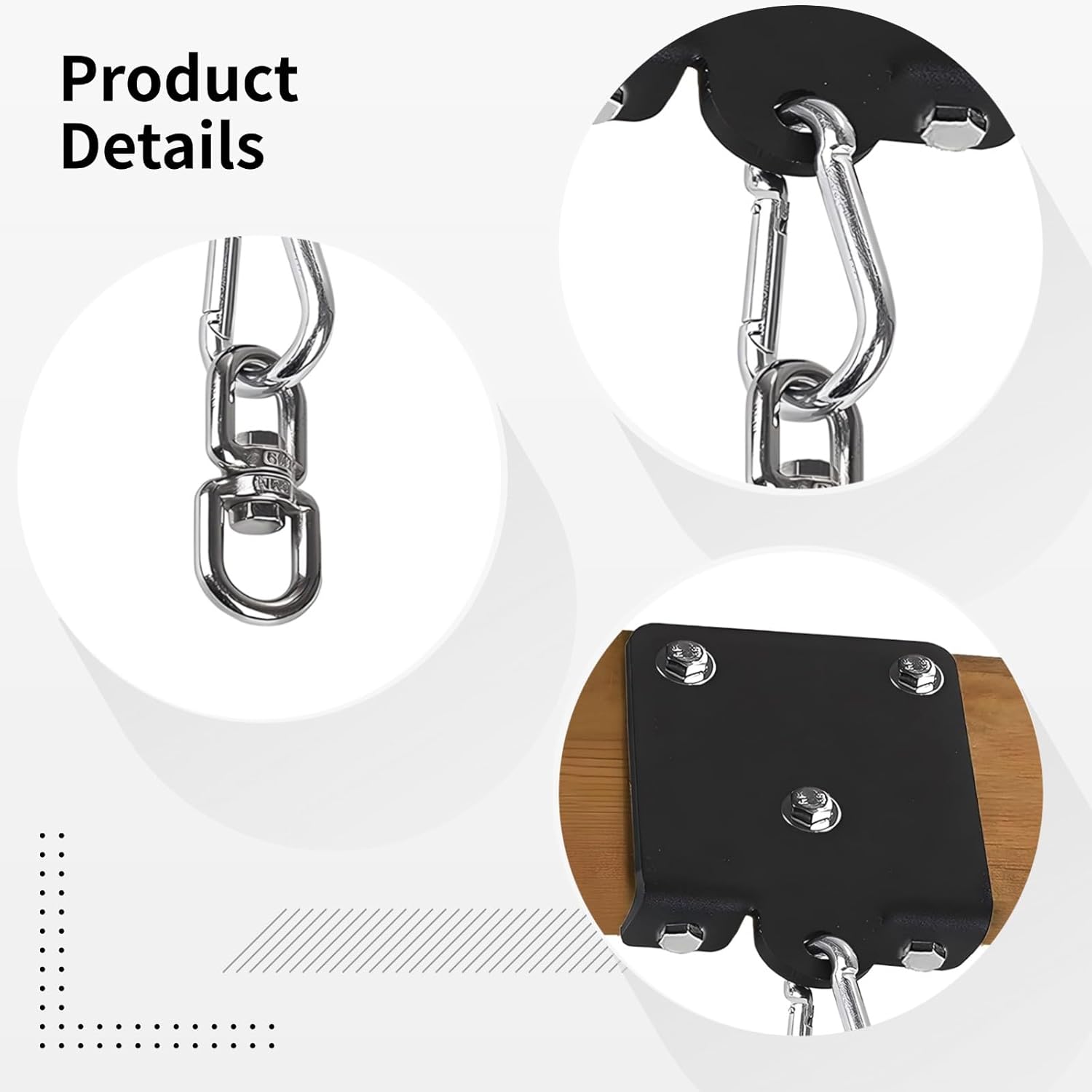 Boxing Bag Ceiling Hook with 360° Rotating Feature, Heavy Duty Steel Hanger for Home Gym Training