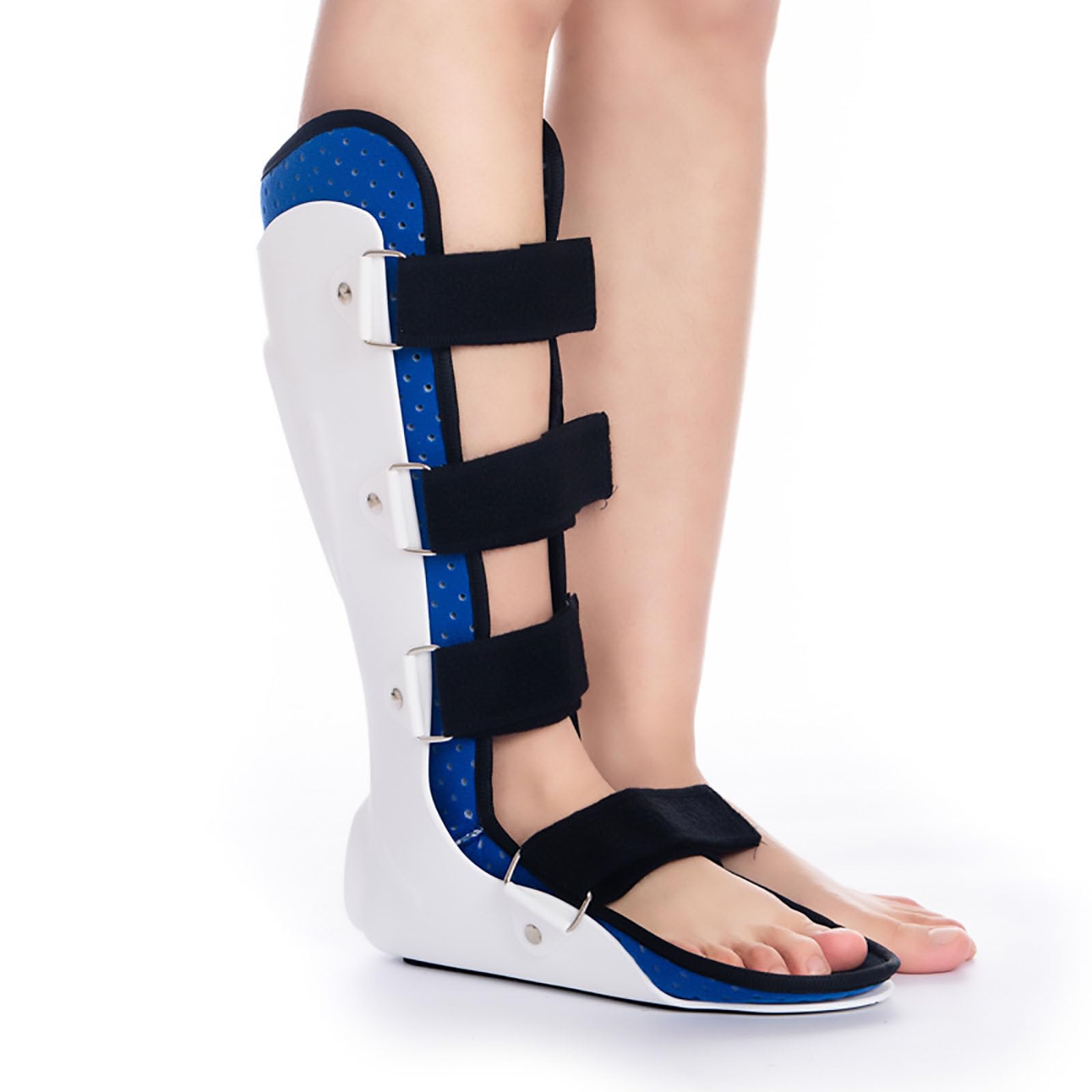 HAILM Ortopédicas Boot Walking, Tela Perforada Terciopelo y Diseño Desmontable, Bota Fractura Pie Tobillo Adultos para Tobillo/Pie Roto/Tendinitis, Walker Brace,Left Foot,S