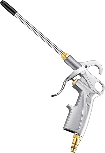 Pistola de soplado de aire de alta resistencia, boquilla de aire, soplador de aire para compresor con tubo más grande y boquilla extendida,