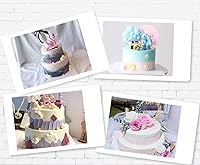 Vista 6 de Juego de 20 varillas de plástico para tartas y 12 tacos transparentes apilables para tartas con 4 separadores de pasteles para pasteles de 4, 6, 8