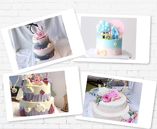 Miniatura 6 de Juego de 20 varillas de plástico para tartas y 12 tacos transparentes apilables para tartas con 4 separadores de pasteles para pasteles de 4, 6, 8,