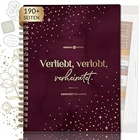 Lebenskompass® Hochzeitsplaner Buch mit praktischen Poster \LOVE\ Wedding Planner mit Terminplan, Listen und Tipps für eine perfekte Planung einer Hochzeit - mit Stickern - A5 +