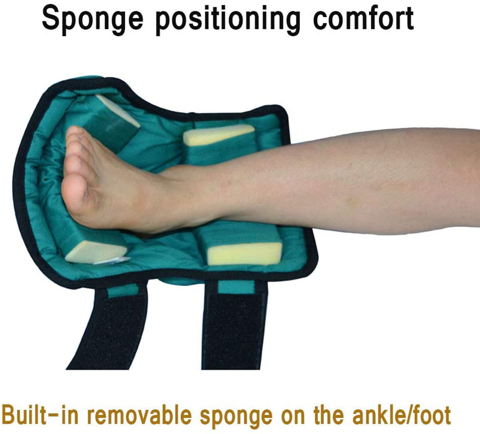 Soporte para caída del pie, Almohadilla antiescaras para el talón, Almohada para el pie, Esponja extraíble para descompresión, Protector de cojín para el talón,