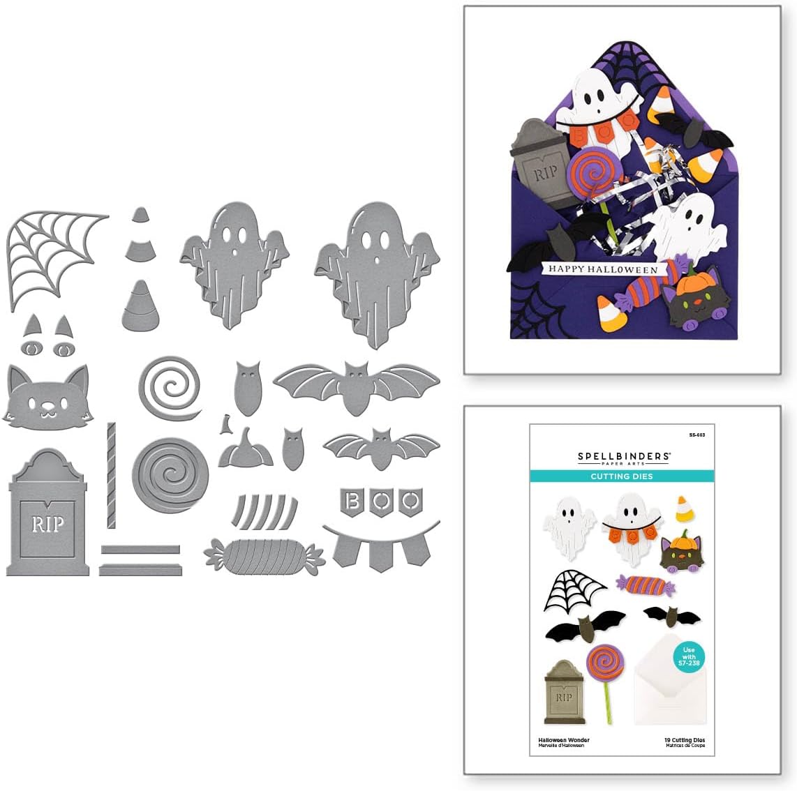 Spellbinders S5-603 Halloween Wonder Etched Dies from The Envelope of Wonder Collection