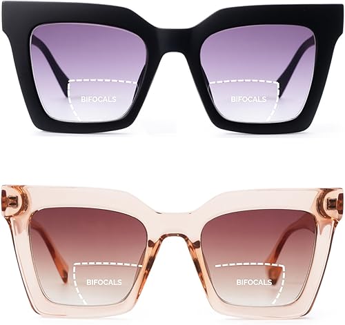 HGIOOIGH Elegantes anteojos de lectura cuadrados de gran tamaño para mujer, bloqueo de luz azul, a la moda, lindos lectores de computadora, estilo