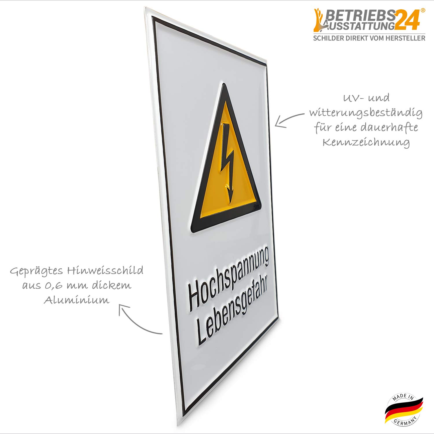 Warnschild 'Vorsicht! Explosionsgefahr' – 13,1x18,5 Cm, Selbstklebende Folie, UV-beständig – Made In Germany