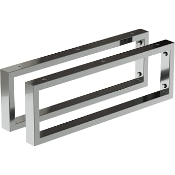 Aqua Bagno Stainless Steel Wall Bracket Set of 2 Silver Shelf Brackets