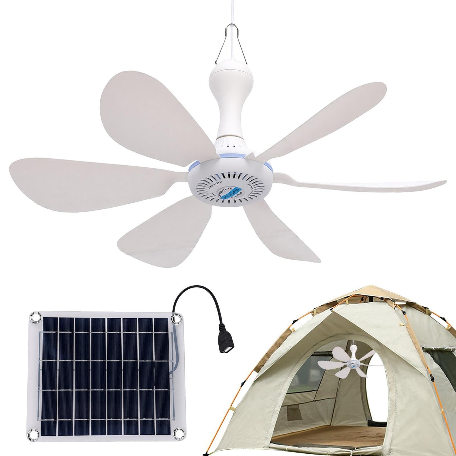 Ventilatore a soffitto solare Kit Pannello Monocristallino Smart USB 10W