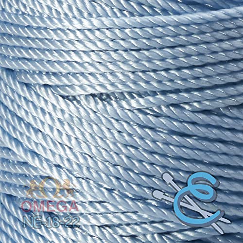 Image of Espiga No.18-100% Nylon Omega String Cord for Knitting and Crochet - 22 Light Blue