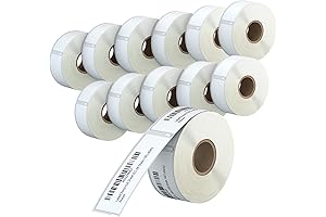 12 Rolls Dymo Label 30252 LabelChoice Direct Thermal Compatible Labels Replacement for...