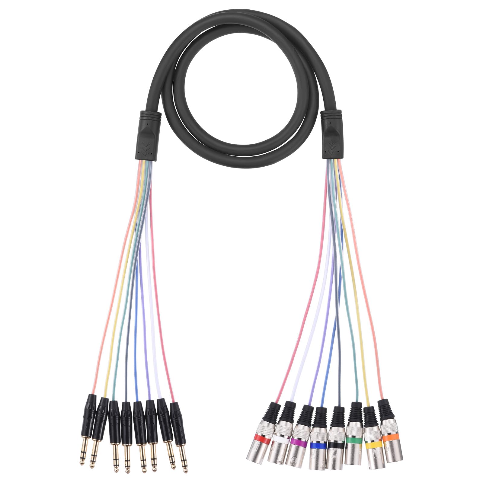 QUARKZMAN Cavo Serpente XLR 8 canali 6,56 piedi Maschio XLR a TRS 1/4"