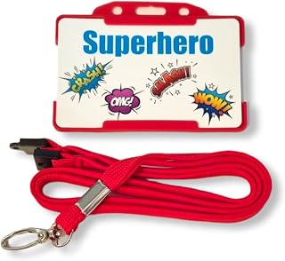 Superhero Children's Novelty ID Card & Lanyard - Superhero Role play - Pretend Play - Imaginary Play