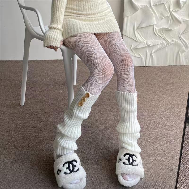 Image of Y2K Patterned Sheer Tights for Women Gothic Punk Thigh High Pantyhose Harajuku Lolita Bandage Fishnet Stockings